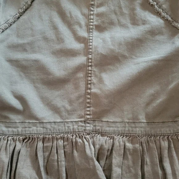 Free People Olive Green Utility Jacket with Peplum Hem - Picture 12 of 13